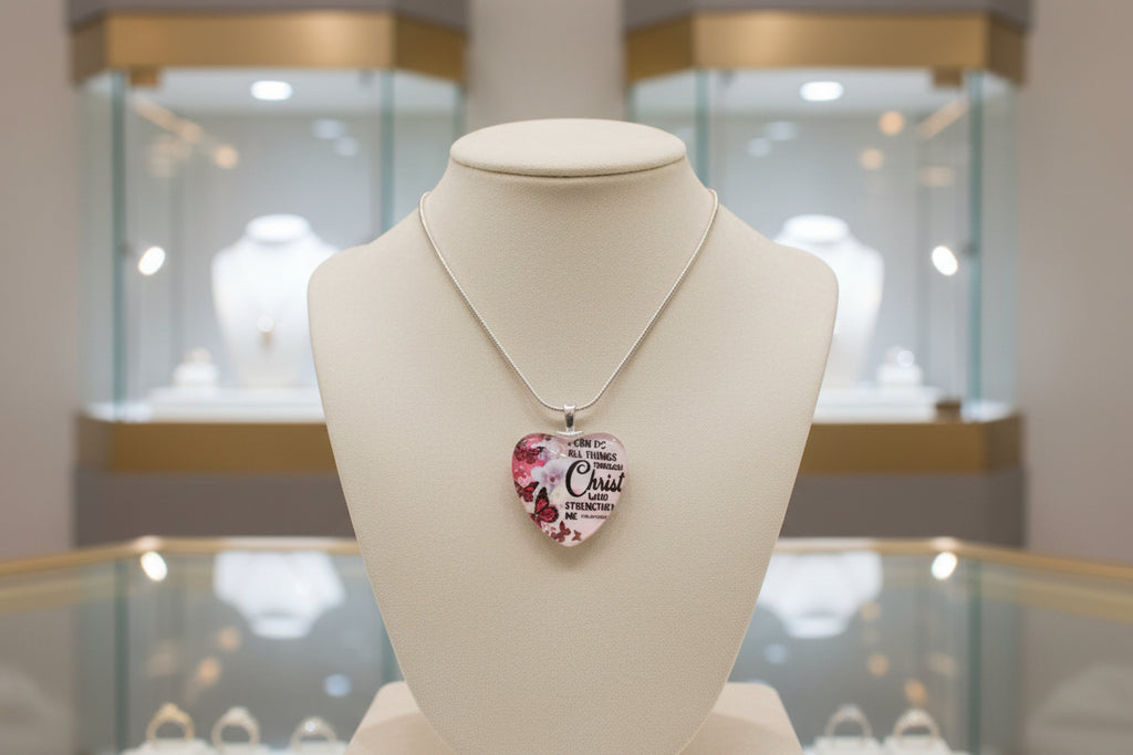 Faith Heart Necklace & Wallet Women's Gift Set