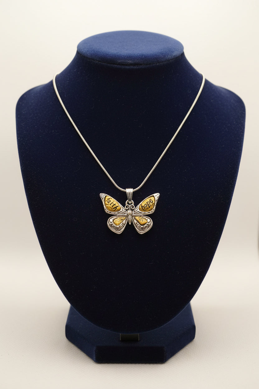 Faith & Hope Butterfly Necklace & Journal Gift Set