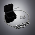 Amore Necklace & Heart Earrings - Elegant Set Shot