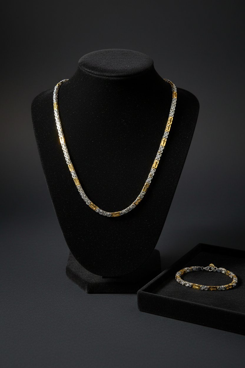 Byzantine Cross Link Set - Standing Display