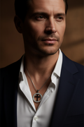 Silver Halo Cross Necklace-Men's Gift Set