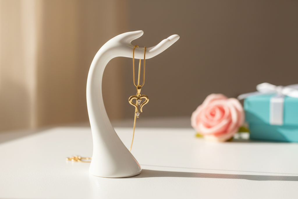 Heart Drop Necklace - Tiffany Lifestyle Shot
