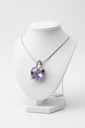Purple Crystal Heart Necklace