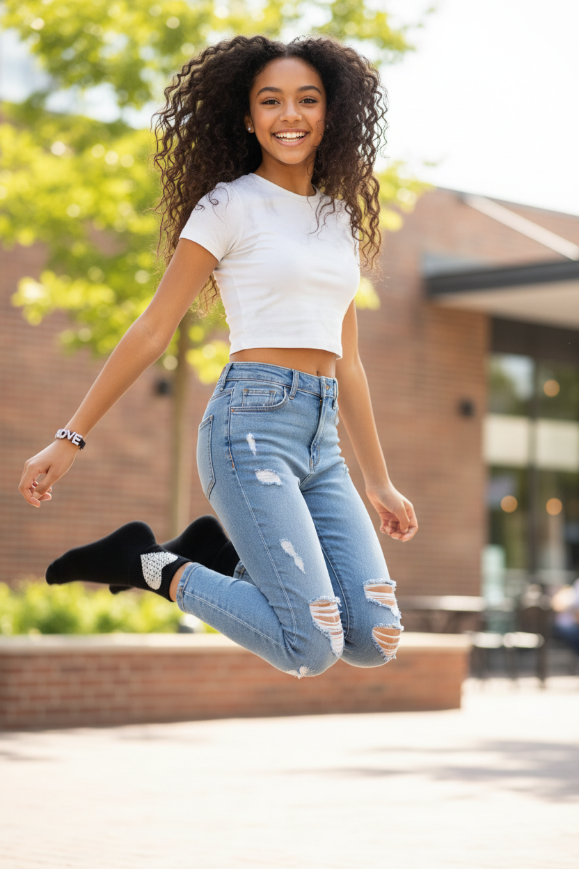 Rhinestone Heart Socks & Love Bracelet - Teen Lifestyle