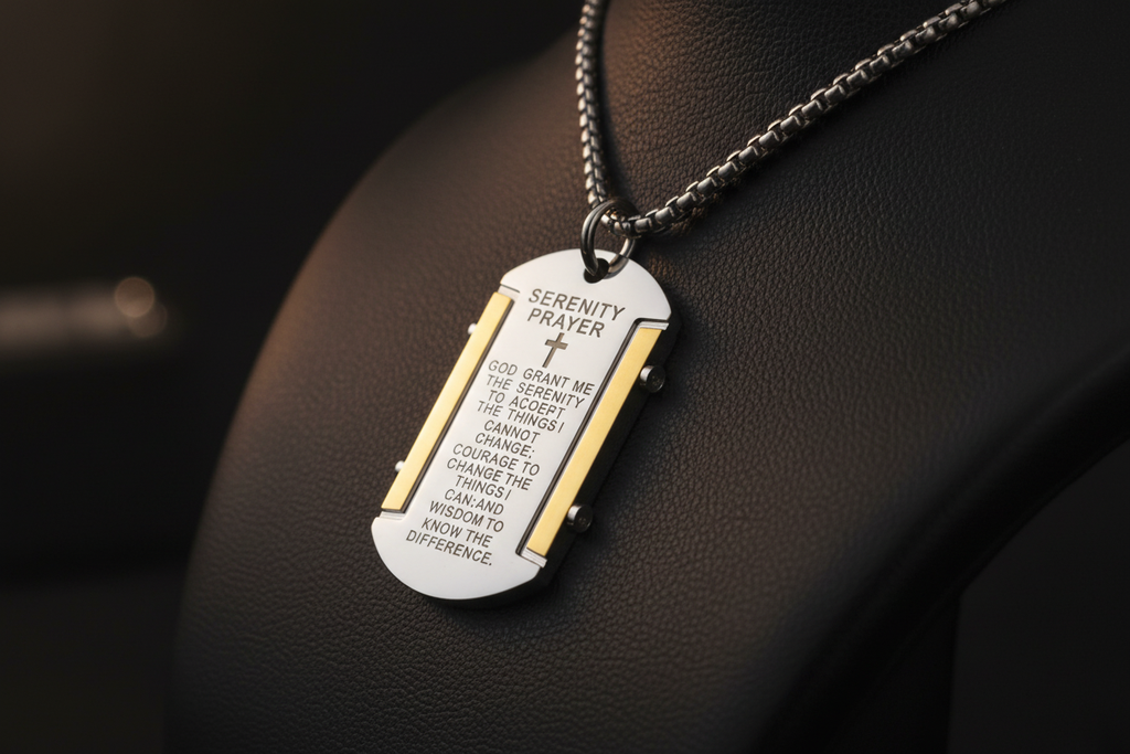 Serenity Prayer Dog Tag - Class A Close Up